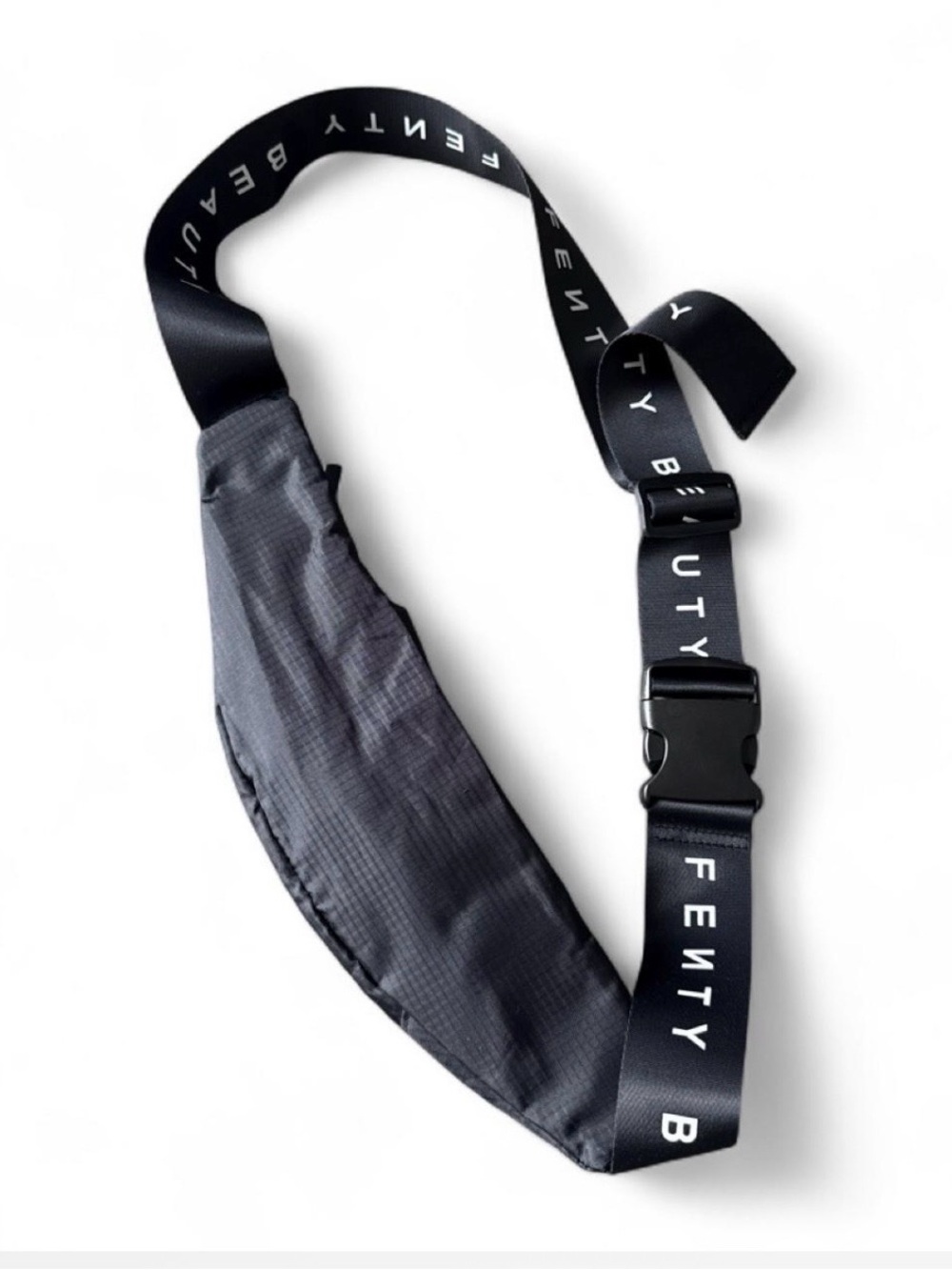 Fenty Beauty Black and Gray Logo Belt Bag